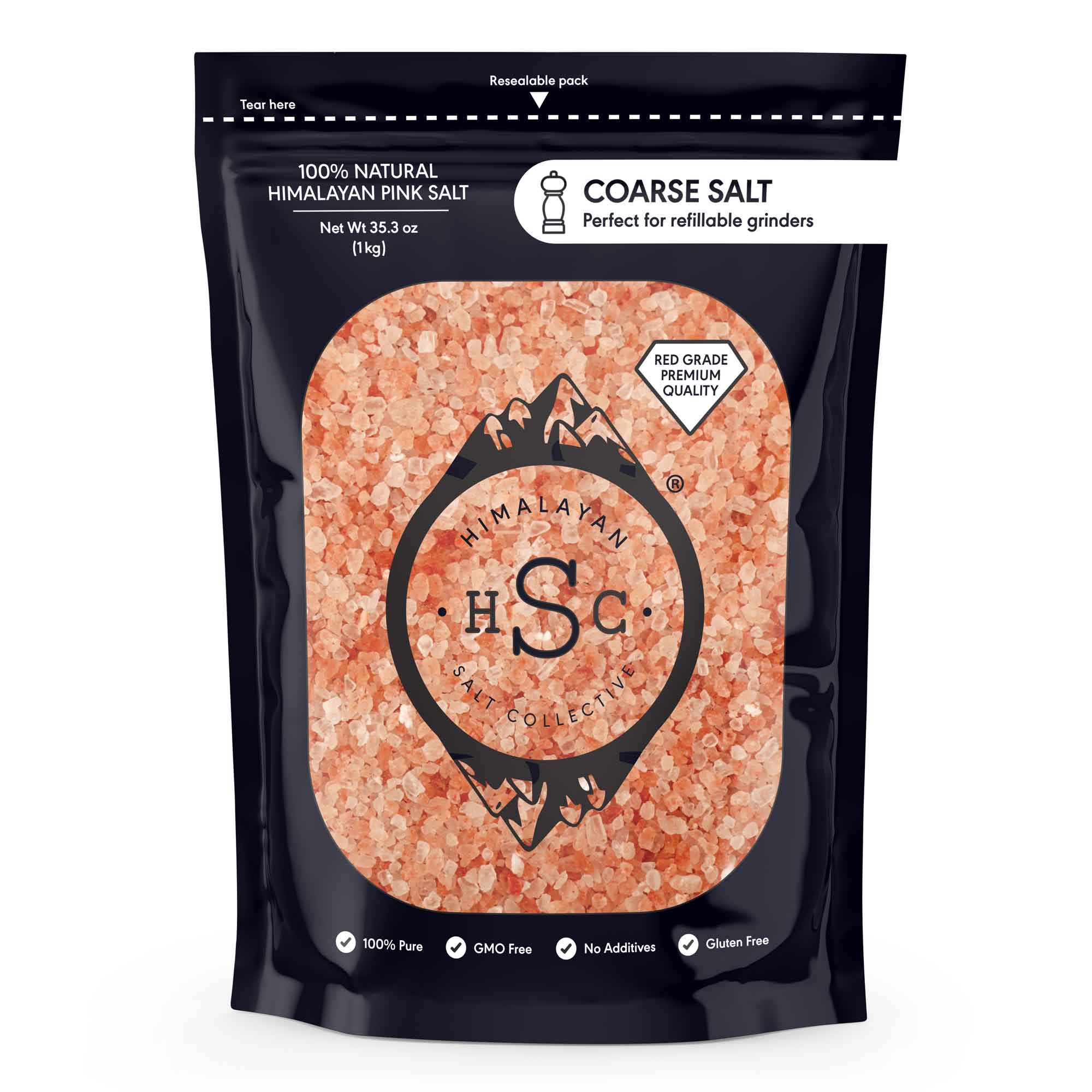12x 1Kg Coarse Himalayan Pink Rock Salt - Bath Cooking Grinder Crystals Bulk-1