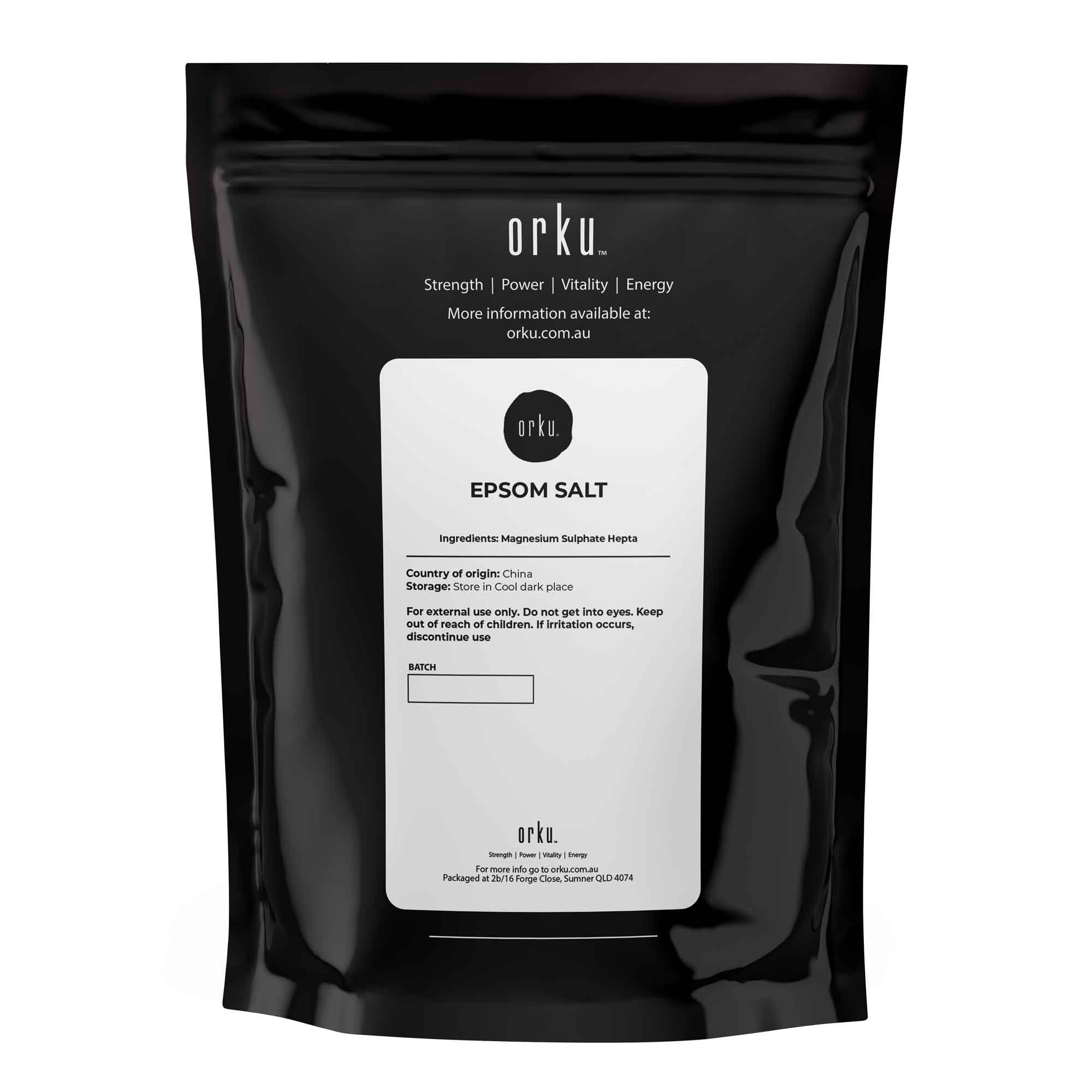 12x 1Kg Orku Epsom Salt - Magnesium Sulphate Bath Salts Skin Body-1