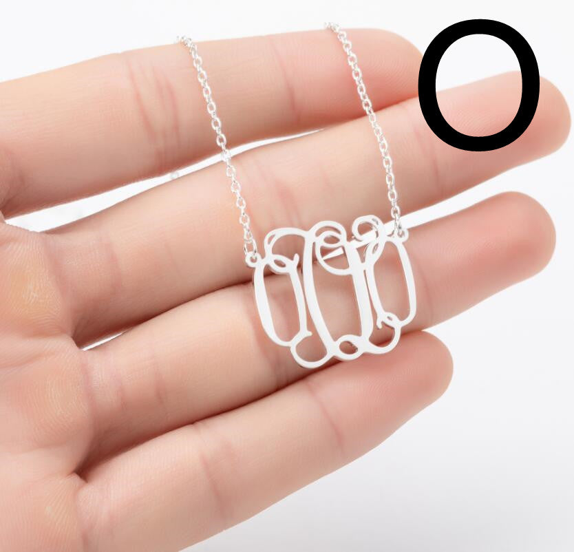 Letter Pendant British Stainless Steel Clavicle Chain