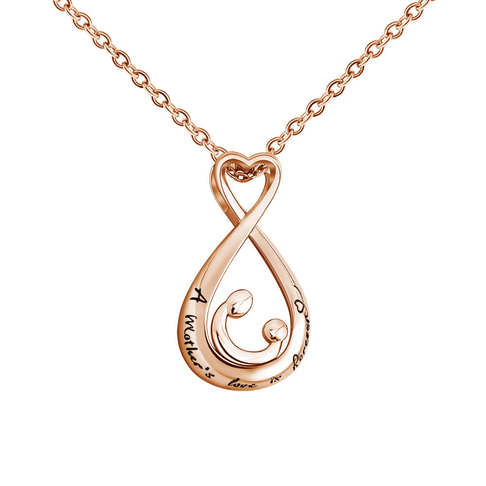 Letter Moon Drop Oil Pendant Necklace Fashion Mother's Day Gift Clavicle Chain