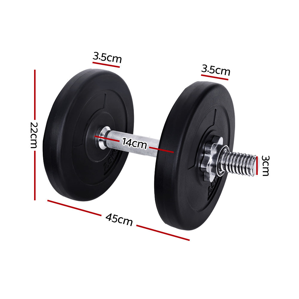 15KG Dumbbells Dumbbell Set Weight Training Plates Home Gym Fitness Exercise-1