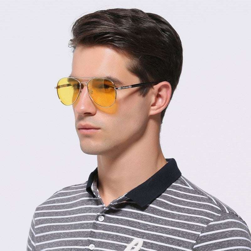 Men Polarized Driving Sunglasses Yellow Glasses For Goggles