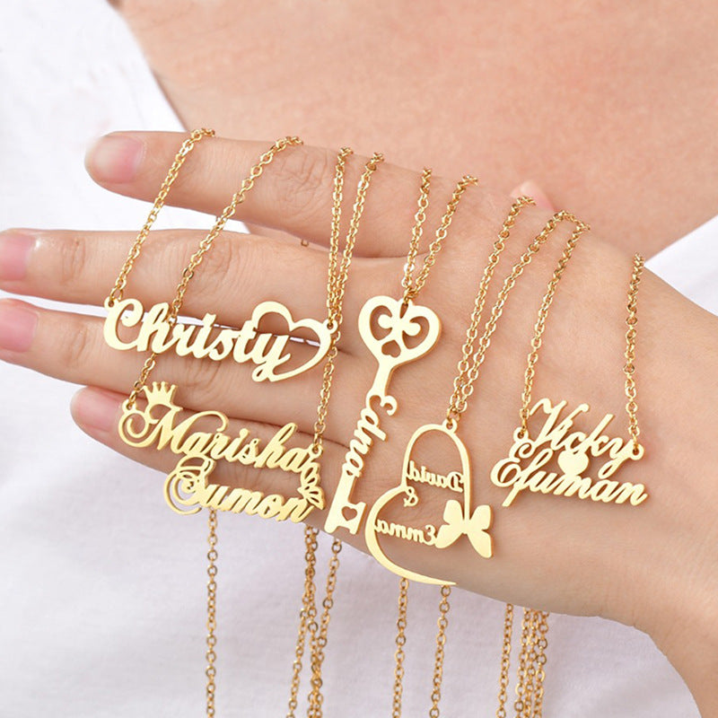 English Letter Pendant Clavicle Chain Female Exquisite Holiday Gift