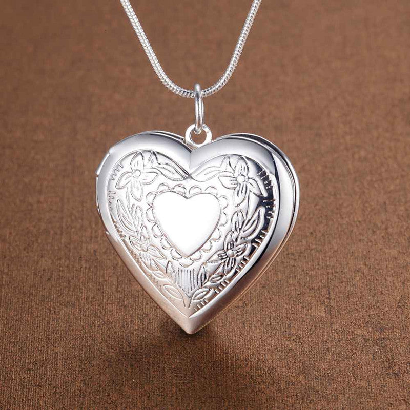 Silver Plated Jewelry Wholesale Pendants Peach Heart Necklace Jewelry Necklace Accessories