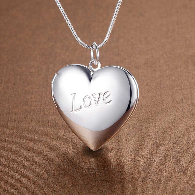 Silver Plated Jewelry Wholesale Pendants Peach Heart Necklace Jewelry Necklace Accessories