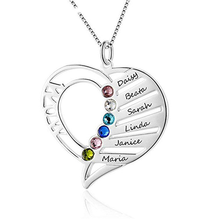 Love Personalized Custom Name Letter Love Memory Necklace