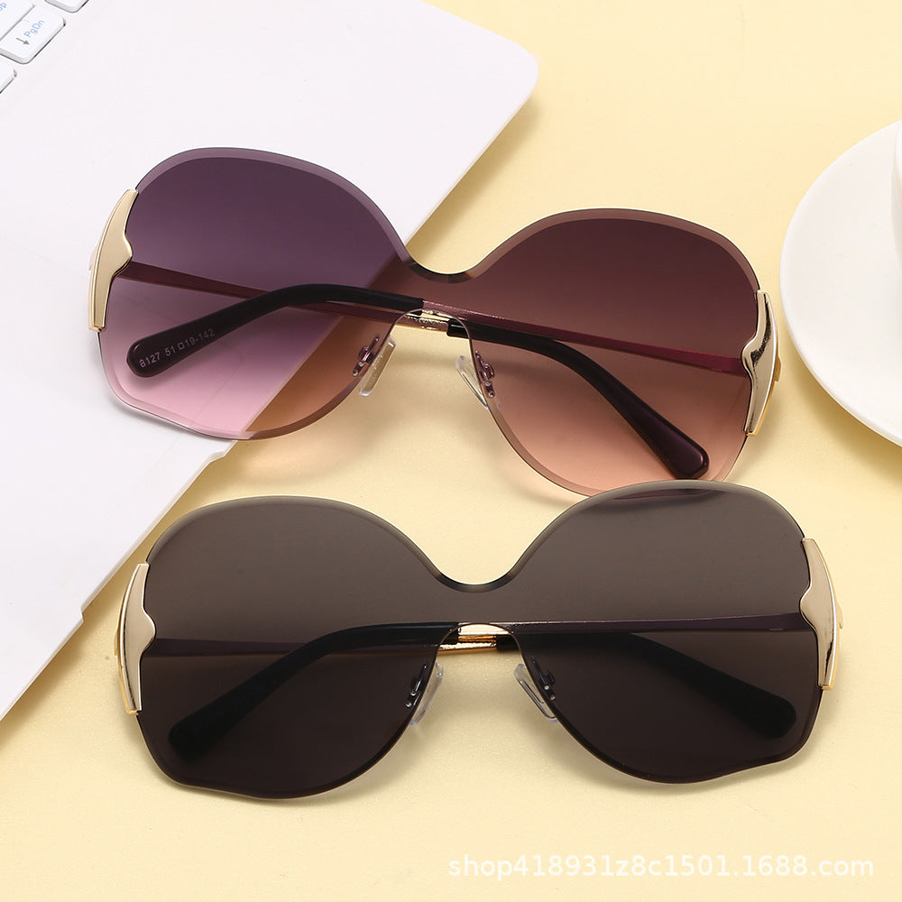 New Glasses Women Net Red Cut-edge Sunglasses Women