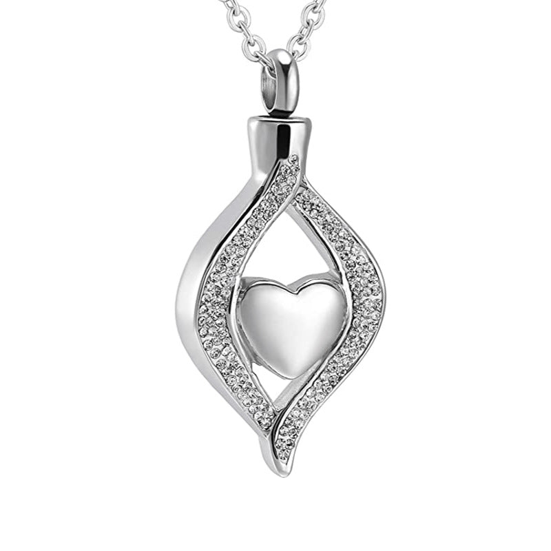 Pet Ashes Jewelry Heart-shaped Stainless Steel Plating Jewelry Pendant