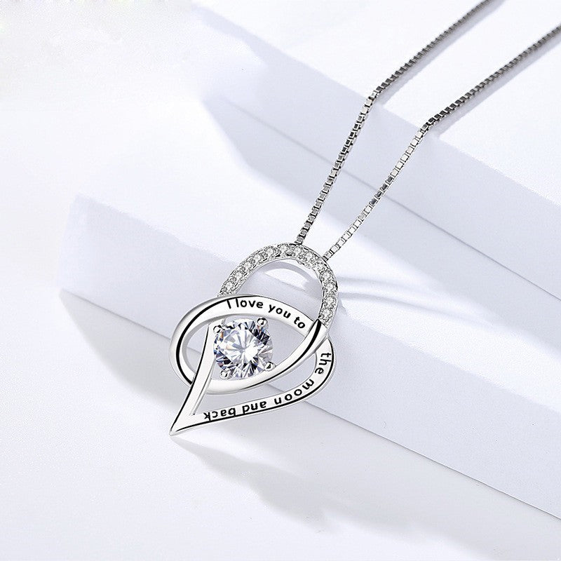 New Cross-border Exclusive Necklace Heart Pendant