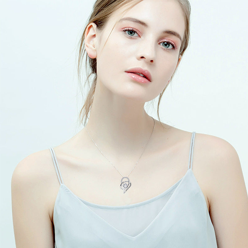 New Cross-border Exclusive Necklace Heart Pendant