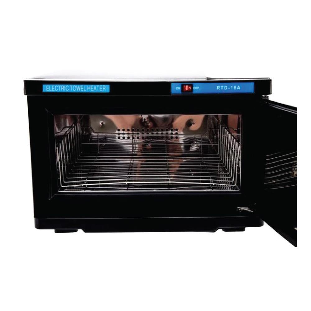 16L Black UV Electric Towel Warmer Steriliser Cabinet Beauty Spa Heat Sanitiser-1