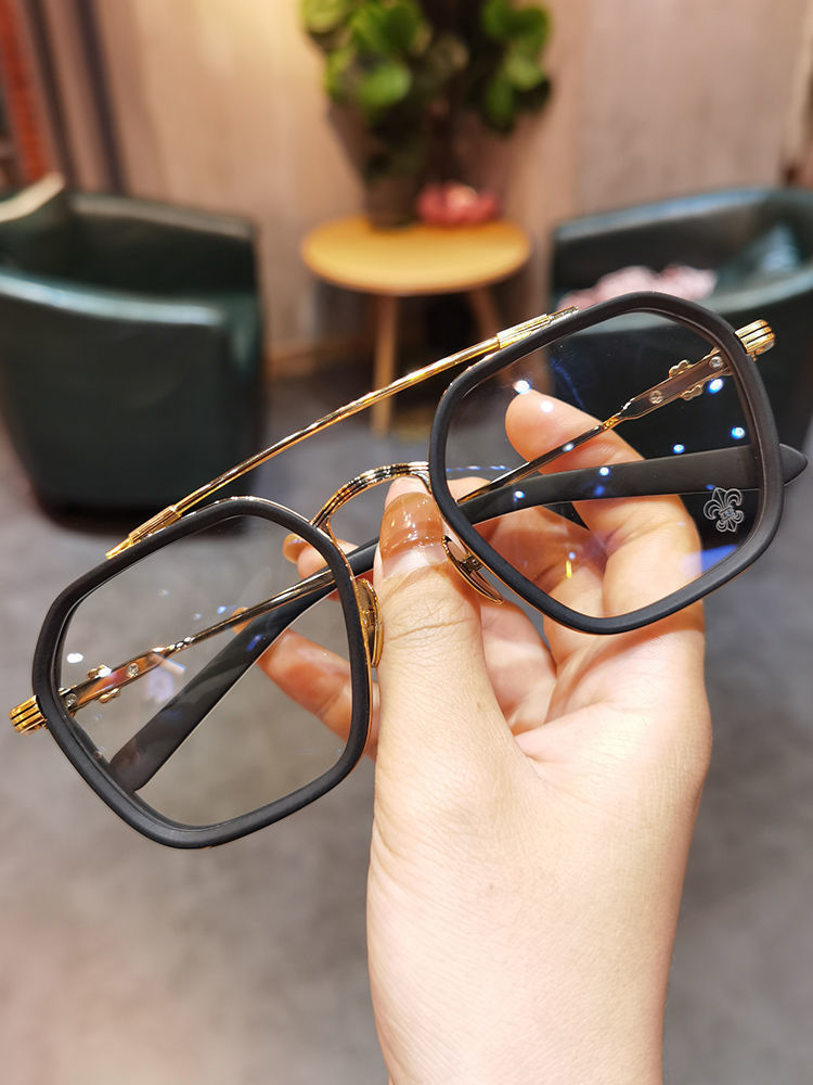 Retro Anti-blue Light Double Beam Optical Glasses