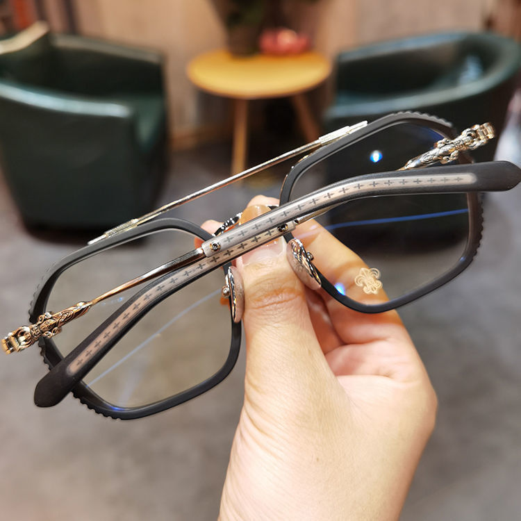 Retro Anti-blue Light Double Beam Optical Glasses