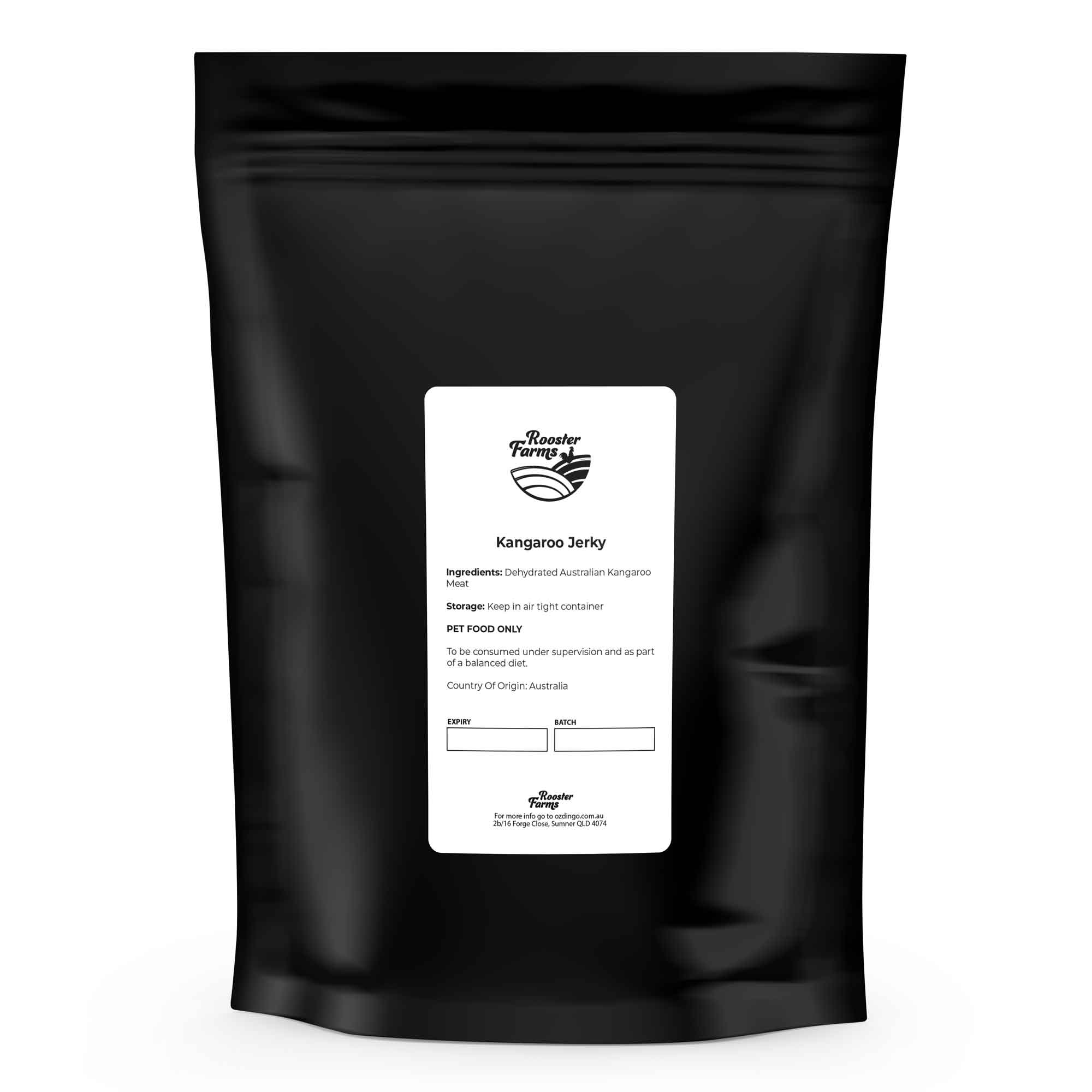 1Kg Dog Treat Kangaroo Jerky - Dehydrated Australian Healthy Puppy Chew-1