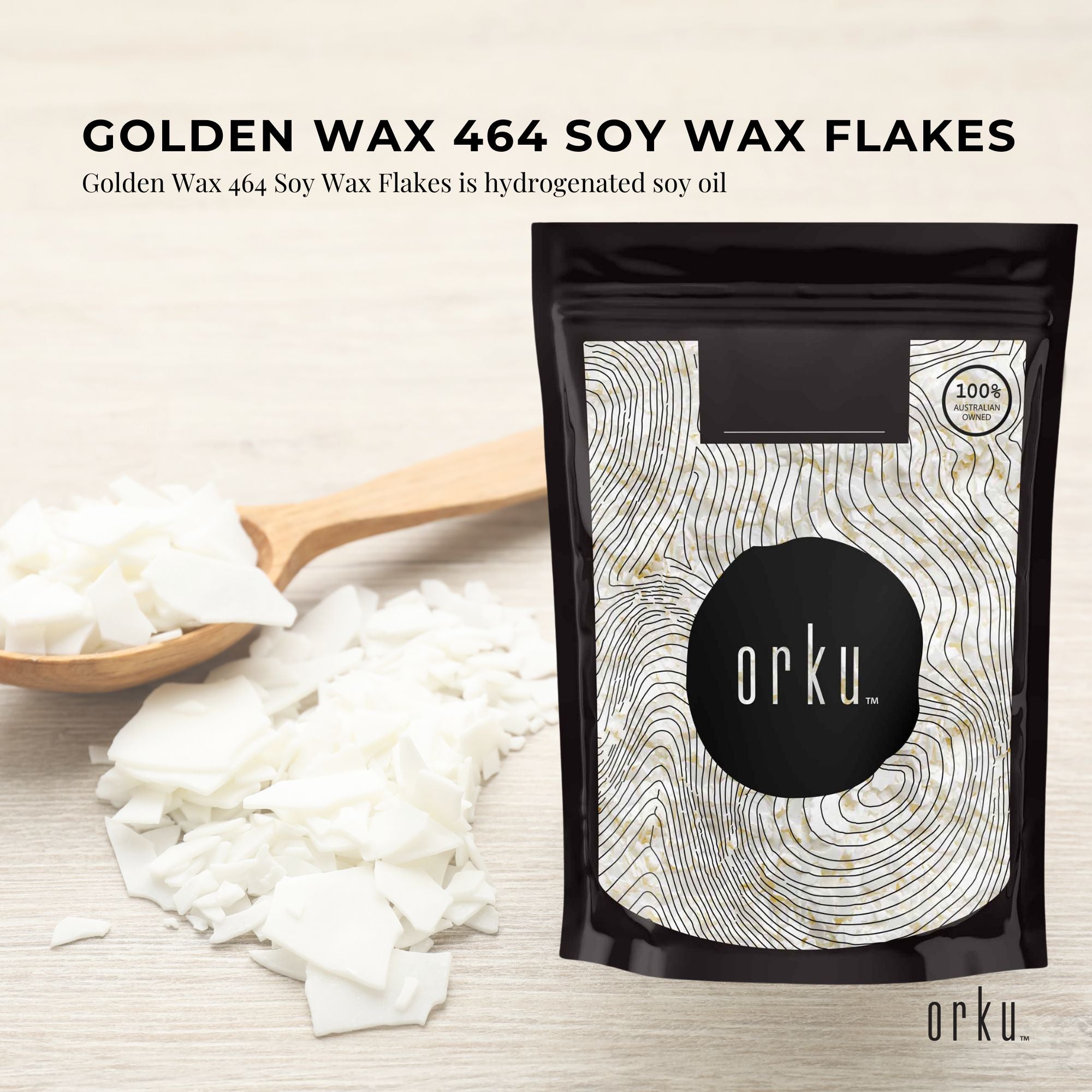 1Kg Golden 464 Soy Wax Flakes - 100% Pure Natural DIY Candle Melts Chips-2