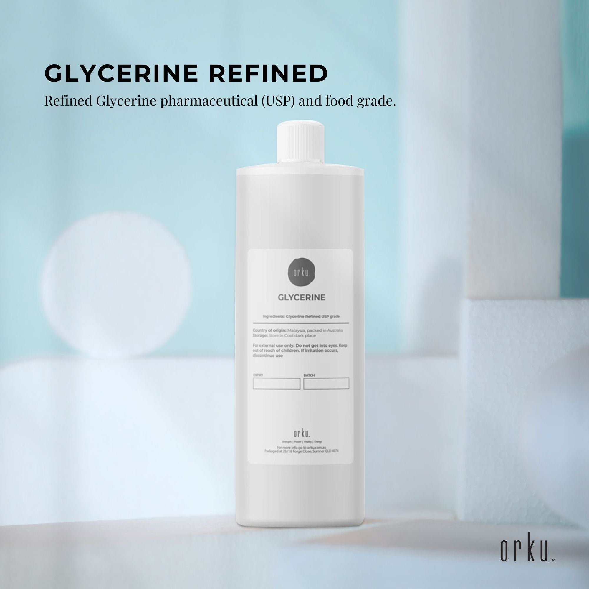 1L Glycerine Refined USP 99.9% Glycerol Pharmaceutical Vegetable Soybean Rapeseed-1