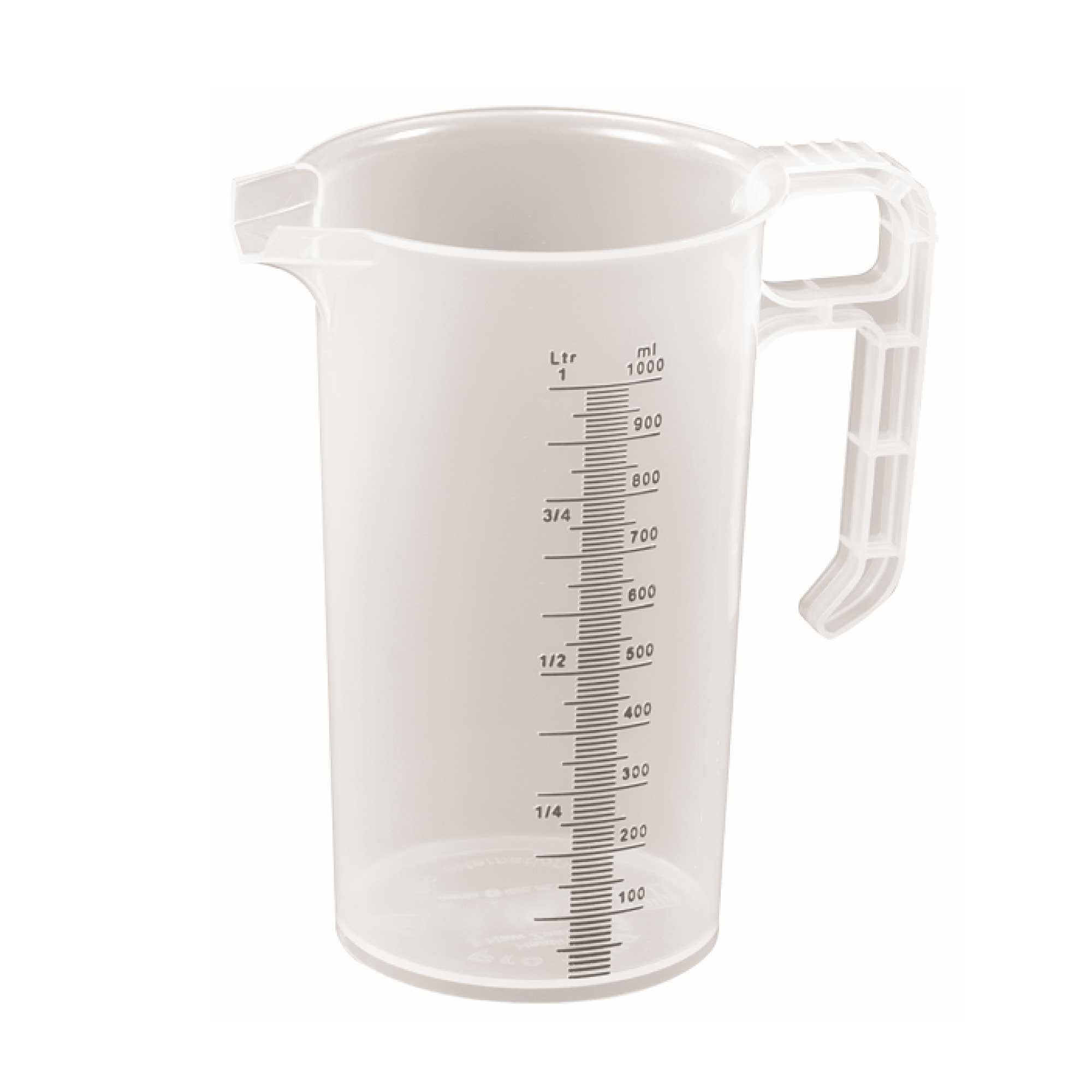 1L Measuring Jug Heavy Duty Clear Plastic Propylene Food Grade BPA 5 Pro-Jug-1