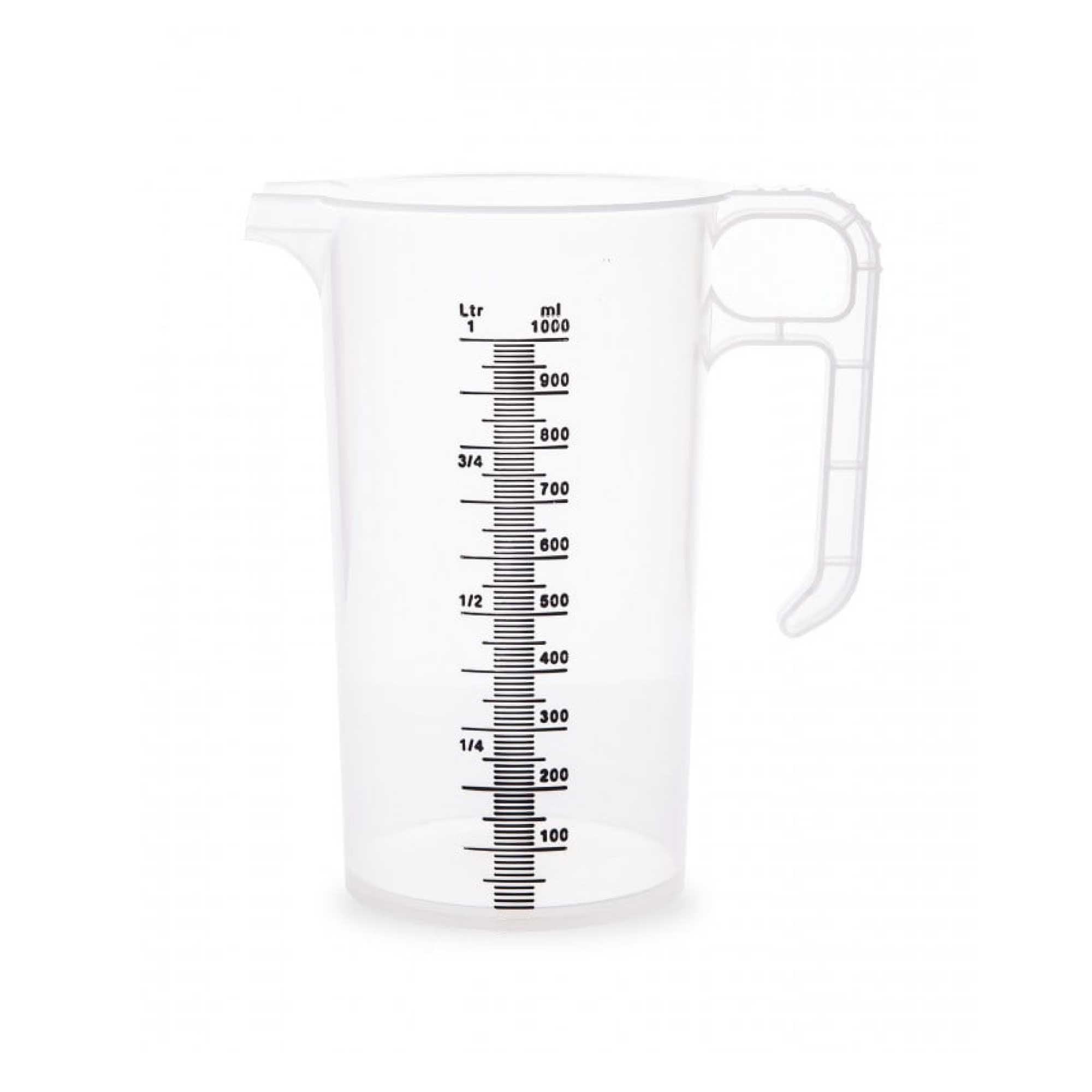 1L Measuring Jug Heavy Duty Clear Plastic Propylene Food Grade BPA 5 Pro-Jug-0