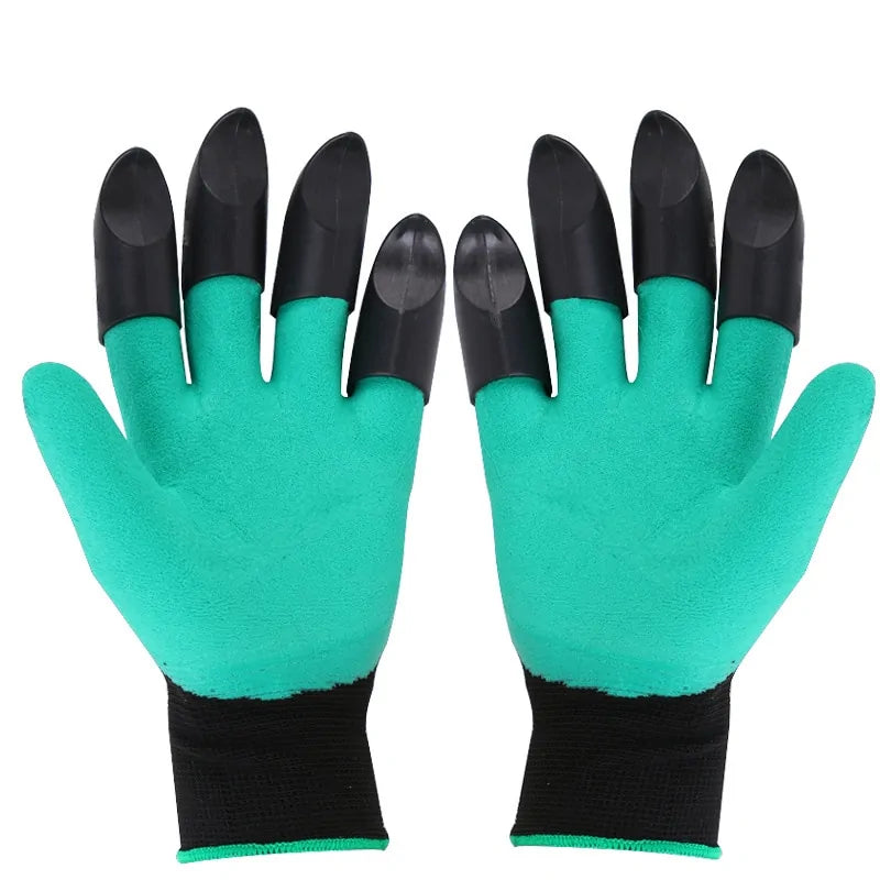 Hand Claw ABS Plastic Garden Rubber Gloves