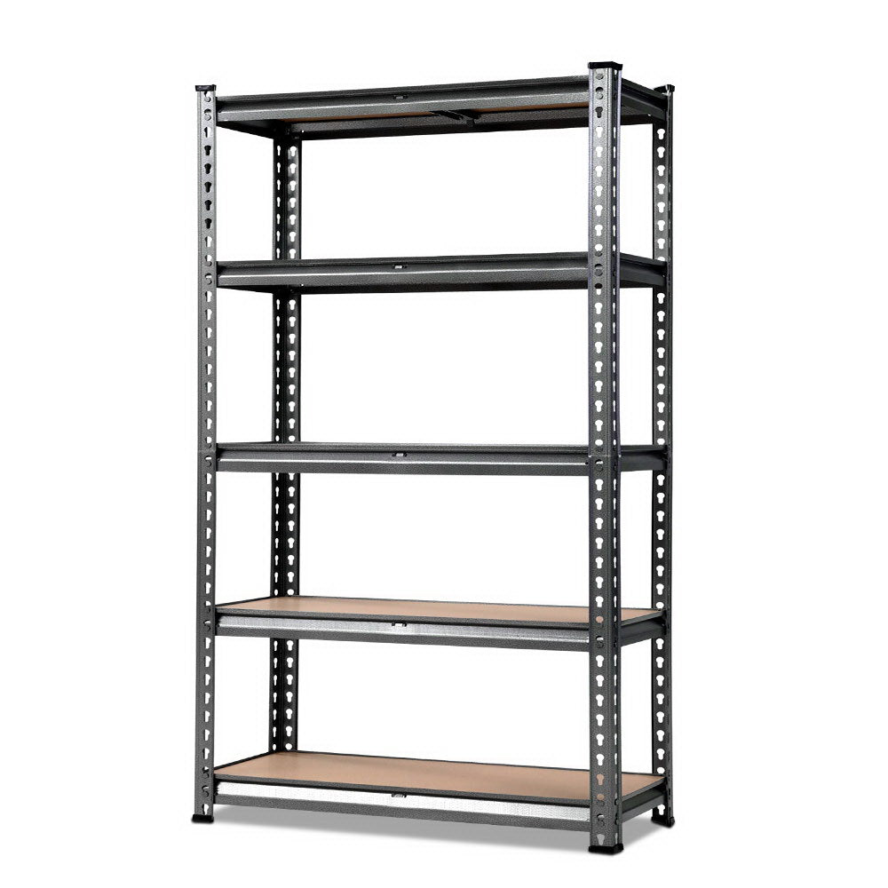 1.8M 5-Shelves Steel Warehouse Shelving Racking Garage Storage Rack Grey-0