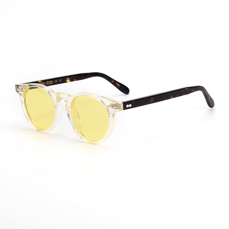 Young American Retro Handmade Glasses Oval Frame Plate
