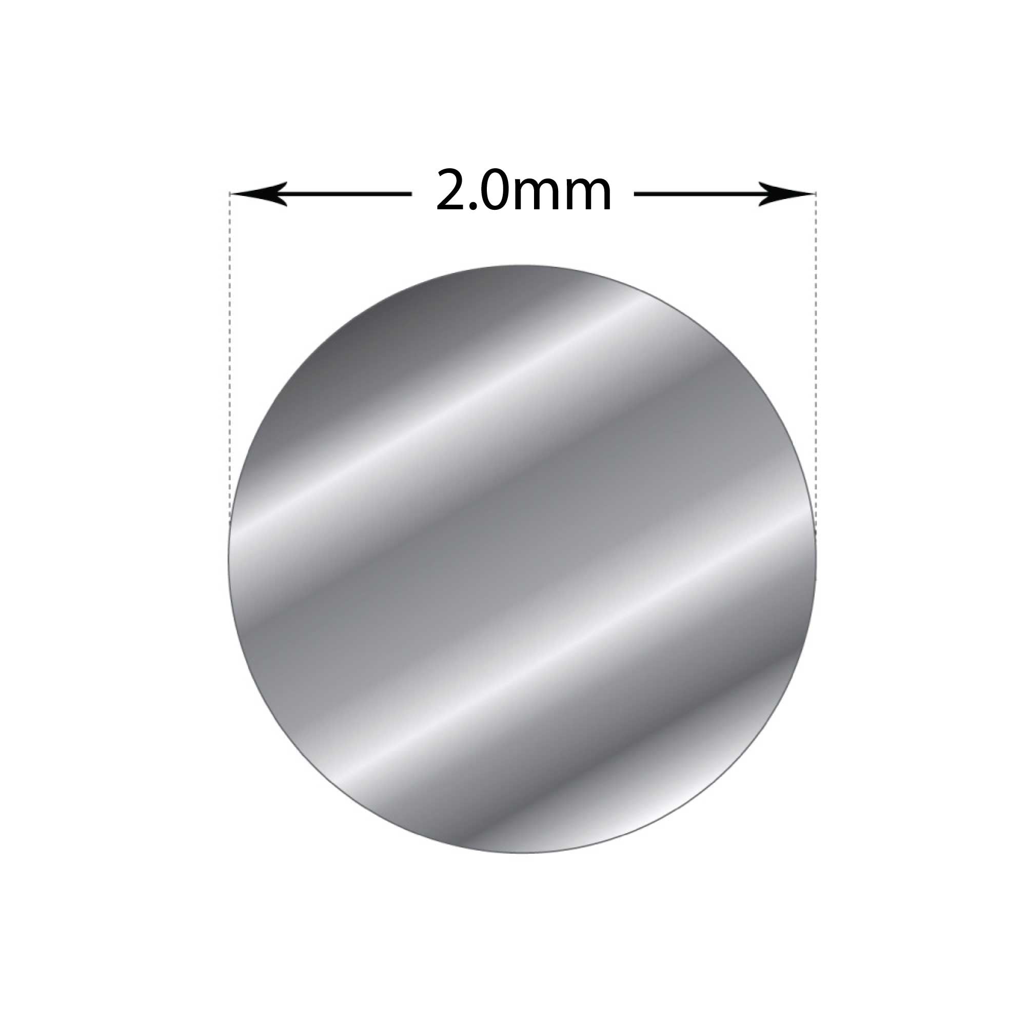 1m Sterling Silver 2mm -Soft Round Wire Rod 12 Gauge Jewellery Craft-1