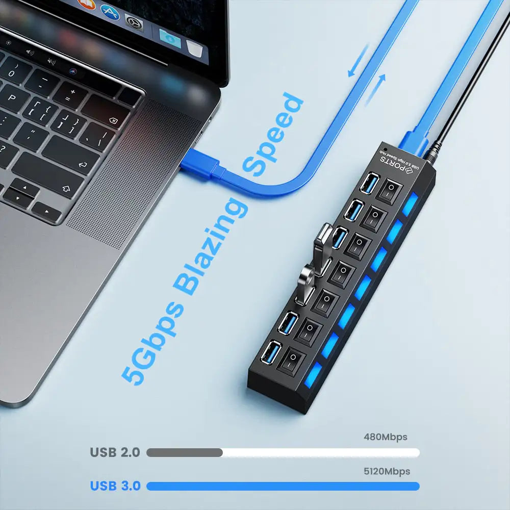 USB 3.0 Hub with 4/7 Extension Port