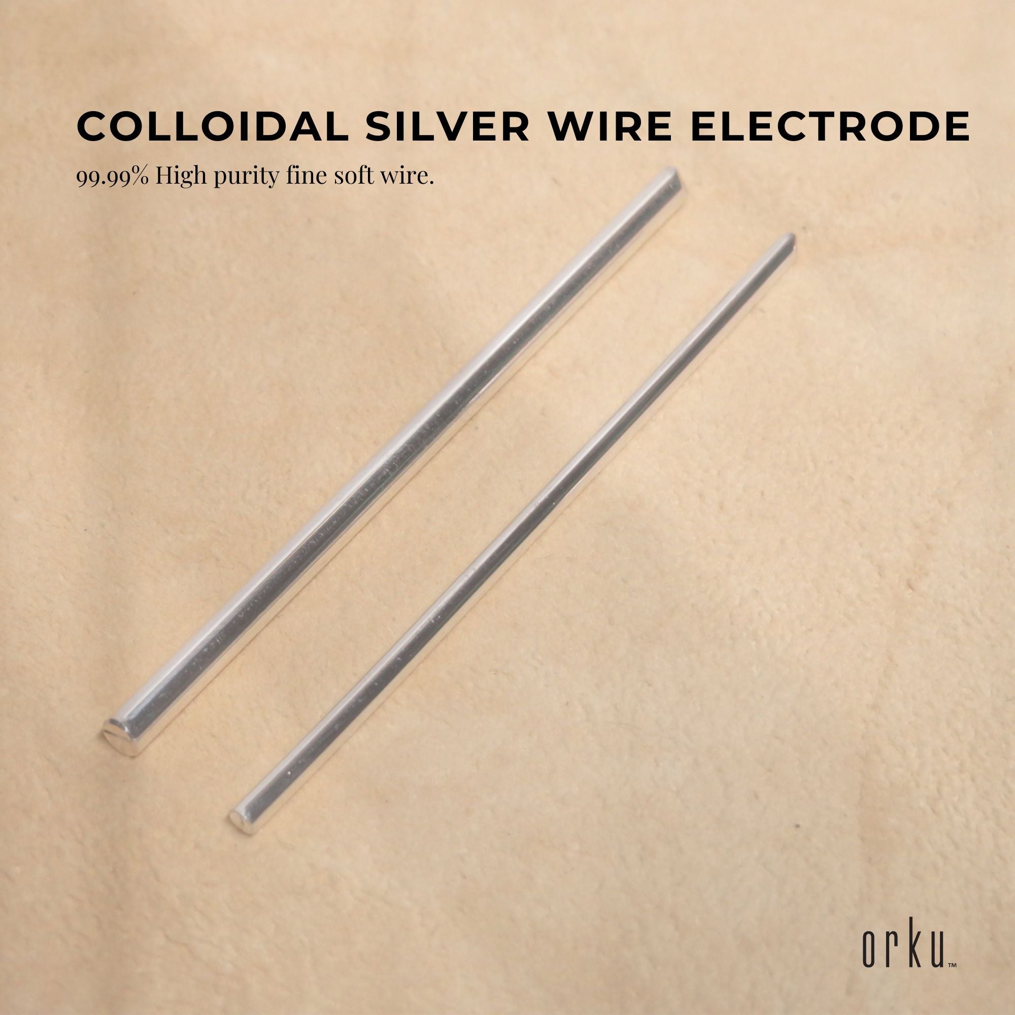 1x 8" Silver Rods 18 Gauge 99.99% High Purity Fine Soft Wire Colloidal Electrode-1