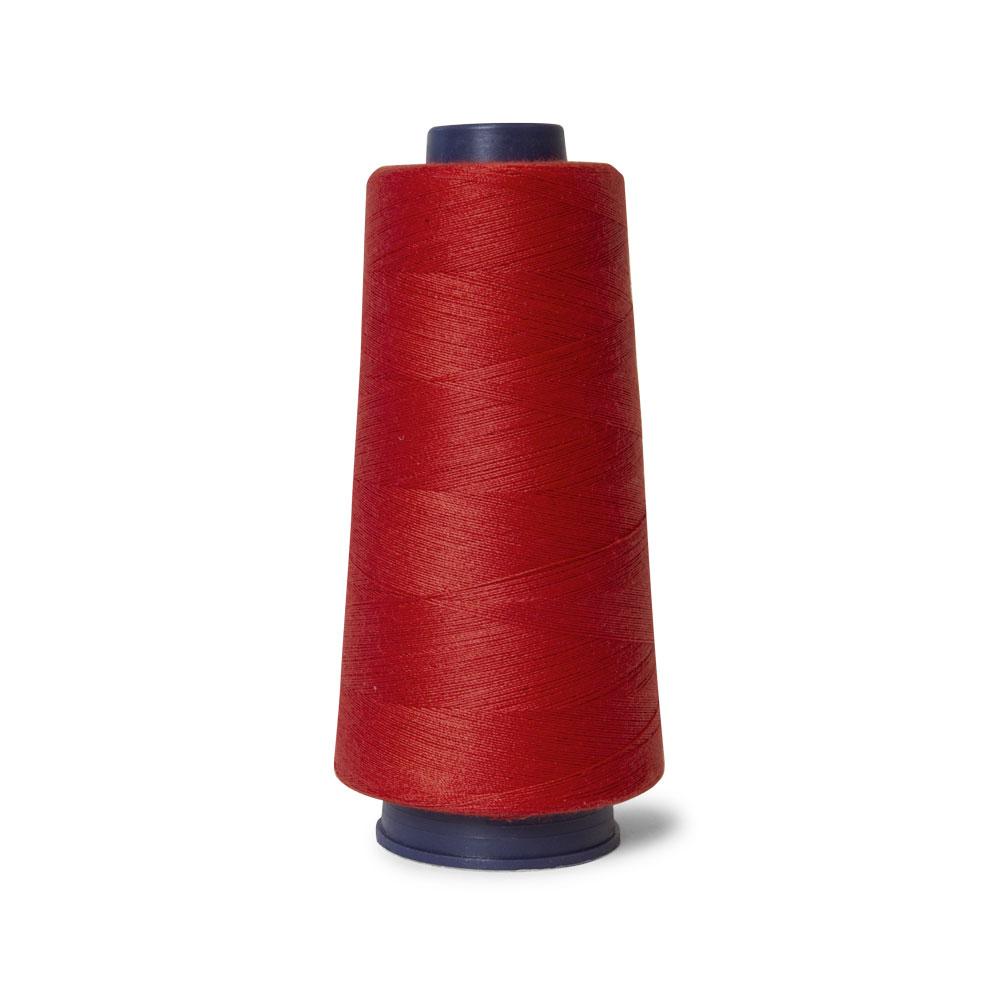 1x Red Sewing Overlocker Thread - 2000m Hemline Polyester Overlocking Spools-0