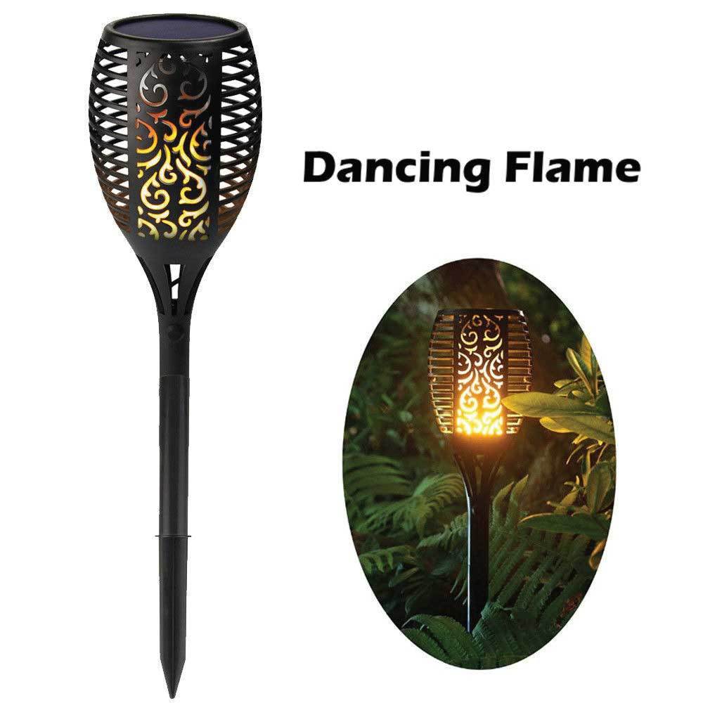 1x Solar Garden LED Torch Outdoor Flame Dancing Flickering Light Tiki Auto Lamp-0