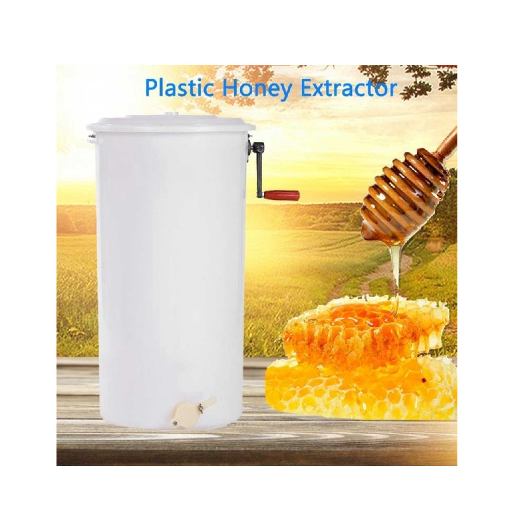 2 Frame Honey Extractor Plastic Two Manual Spinner Crank Honey Bee Beekeeping-14