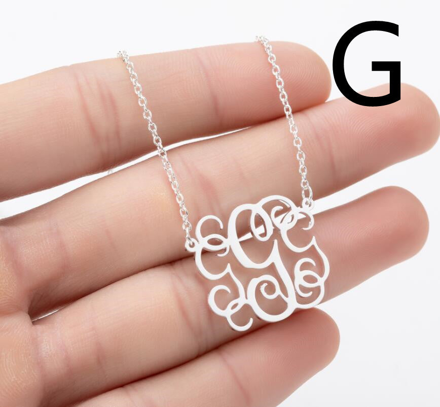 Letter Pendant British Stainless Steel Clavicle Chain