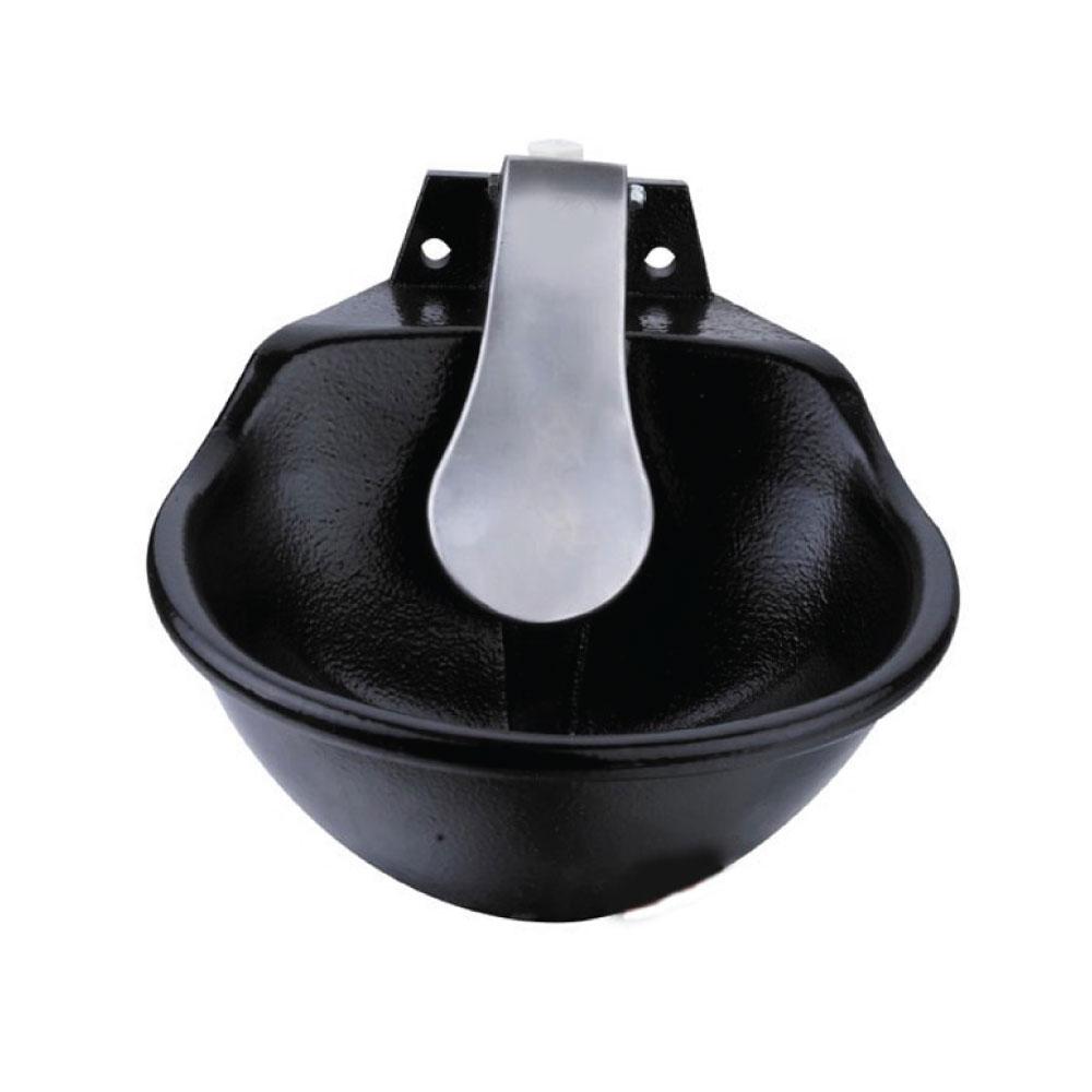 21.5cm Cattle Drinking Bowl - Iron Cast Mounted Automatic Water Cow Horse Trough-0