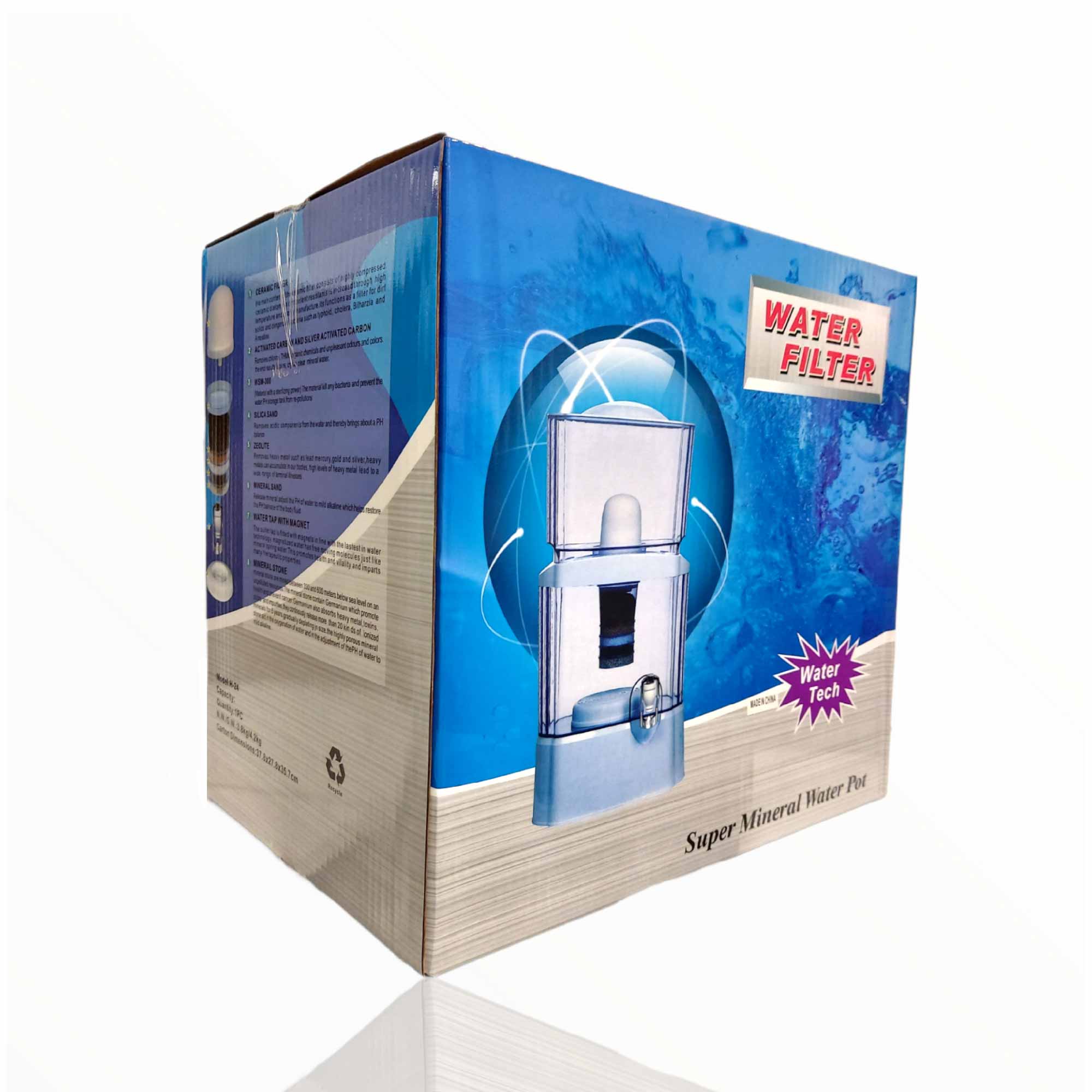24L Benchtop 8 Stage Water Filter - Ceramic Carbon Mineral Stone Silica Purifier-1