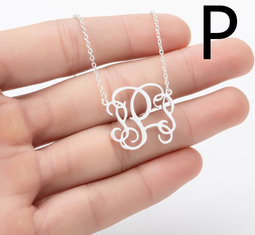 Letter Pendant British Stainless Steel Clavicle Chain