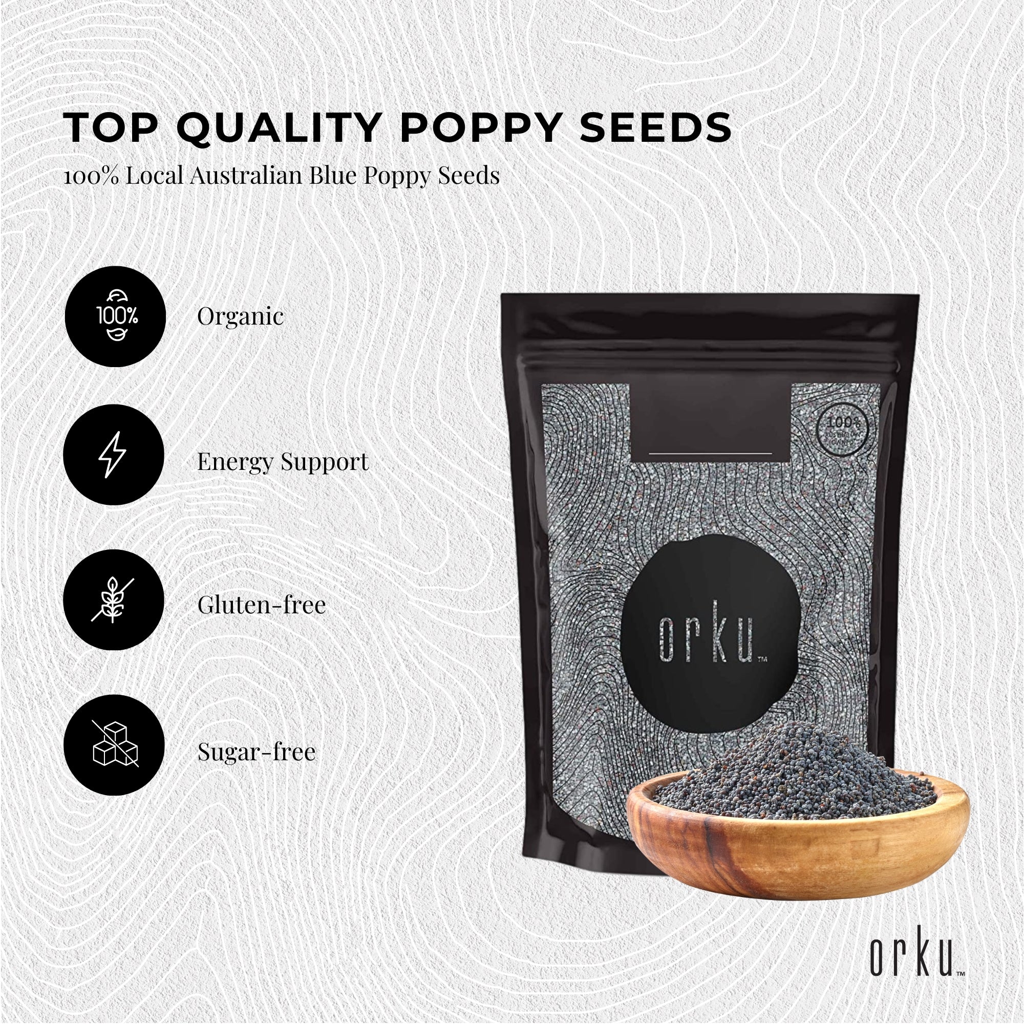 2Kg Poppy Seeds Pouch Blue Unwashed 100% Australian Food Baking Cooking Mineral-5