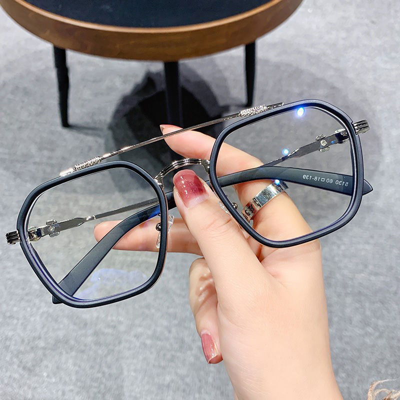 Retro Anti-blue Light Double Beam Optical Glasses