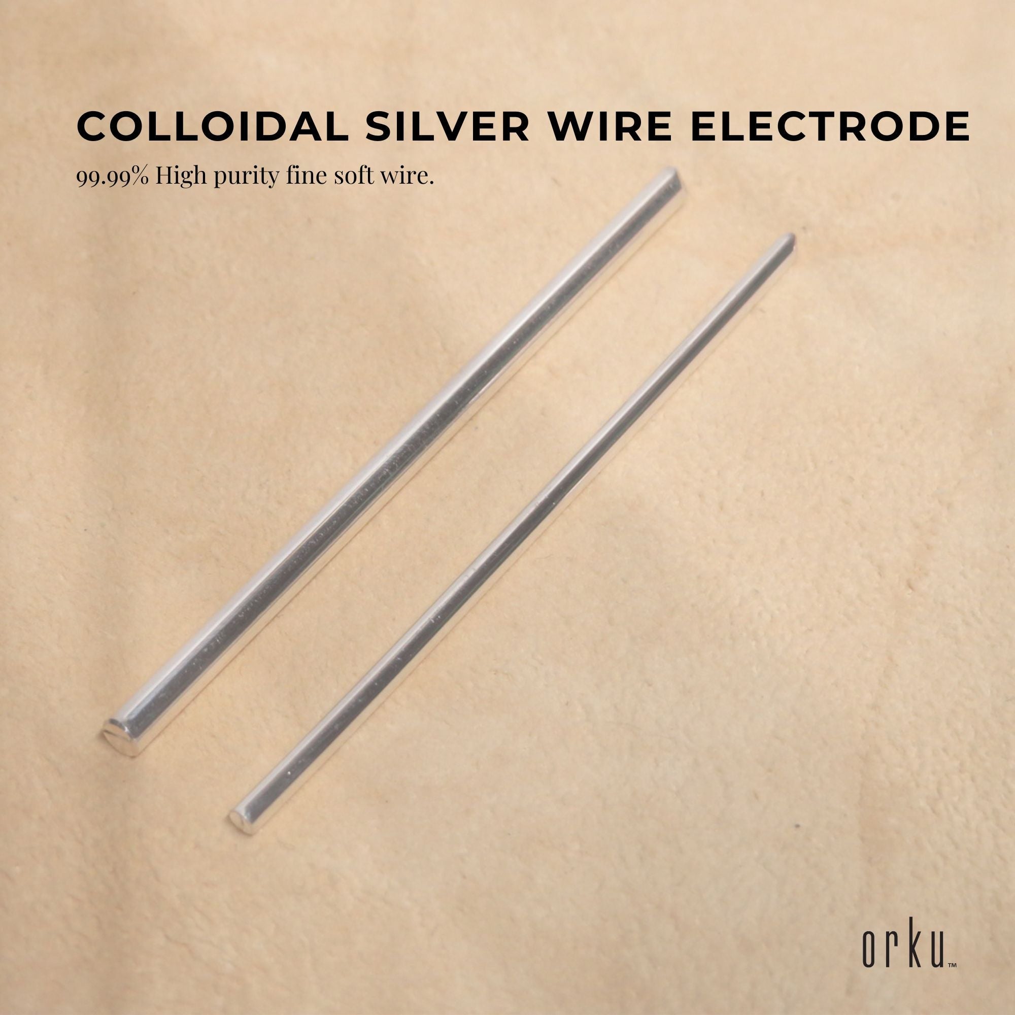 2x 8" Silver Rods 18 Gauge 99.99% High Purity Fine Soft Wire Colloidal Electrode-1