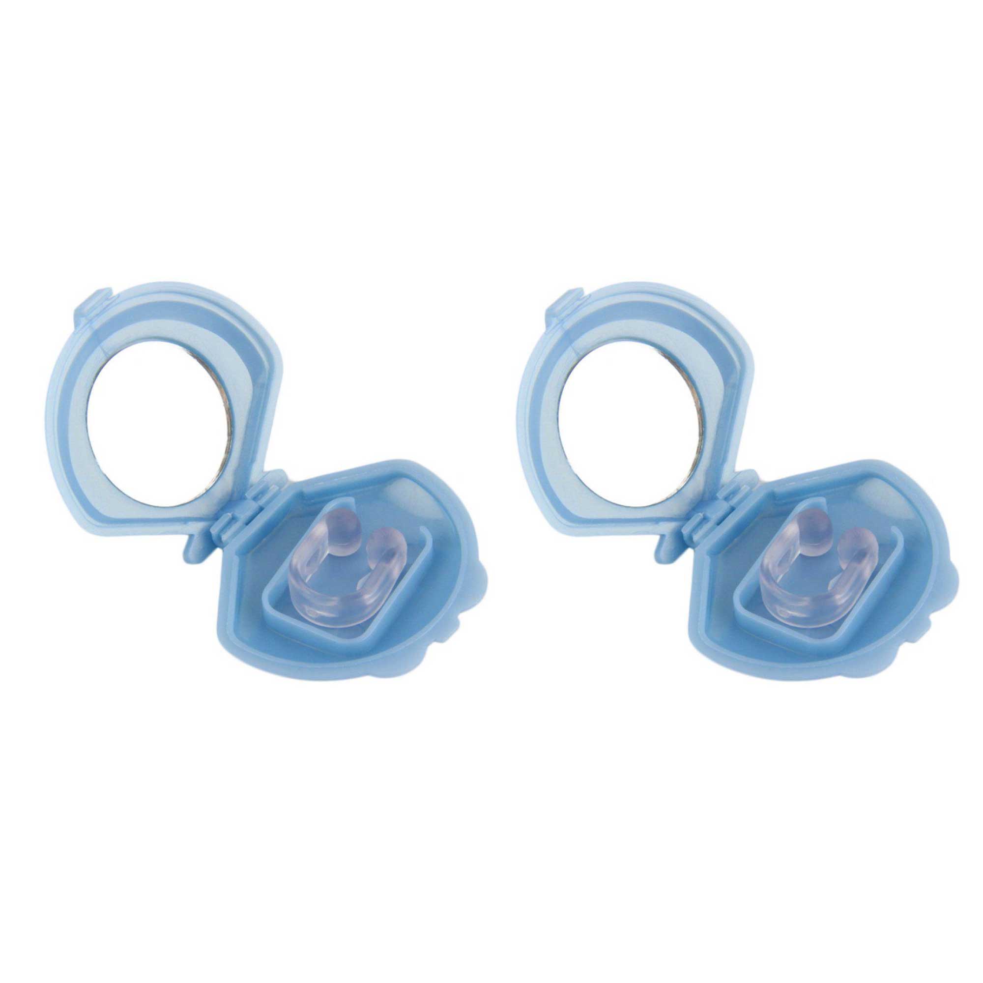 2x Anti Snoring Aid Nose Clips - Silicone Sleeping and Breathing Device-0