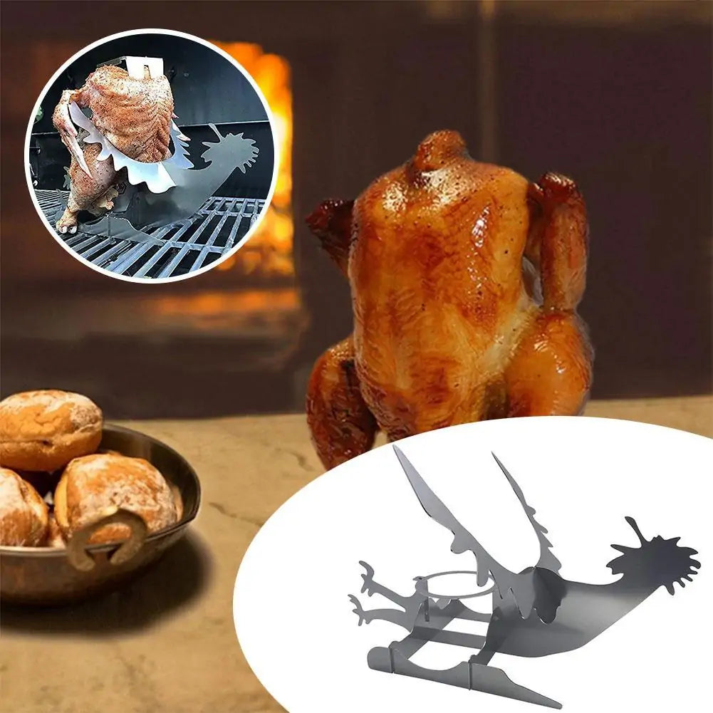 Chicken Motorcycle Barbeque Steel Rack