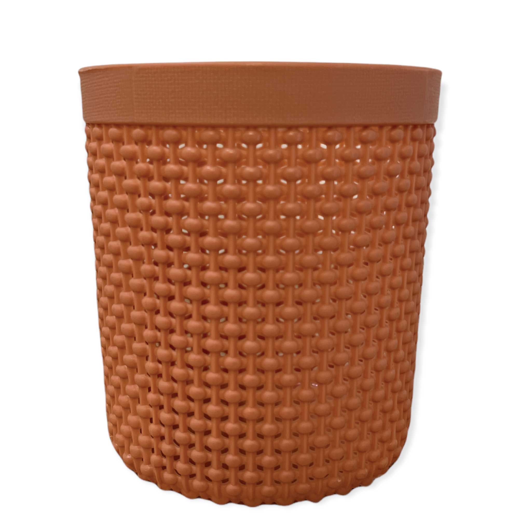 3 Pack Berlin Pen Holder Basket Round Small Plastic Woven Storage Organiser Pot-1