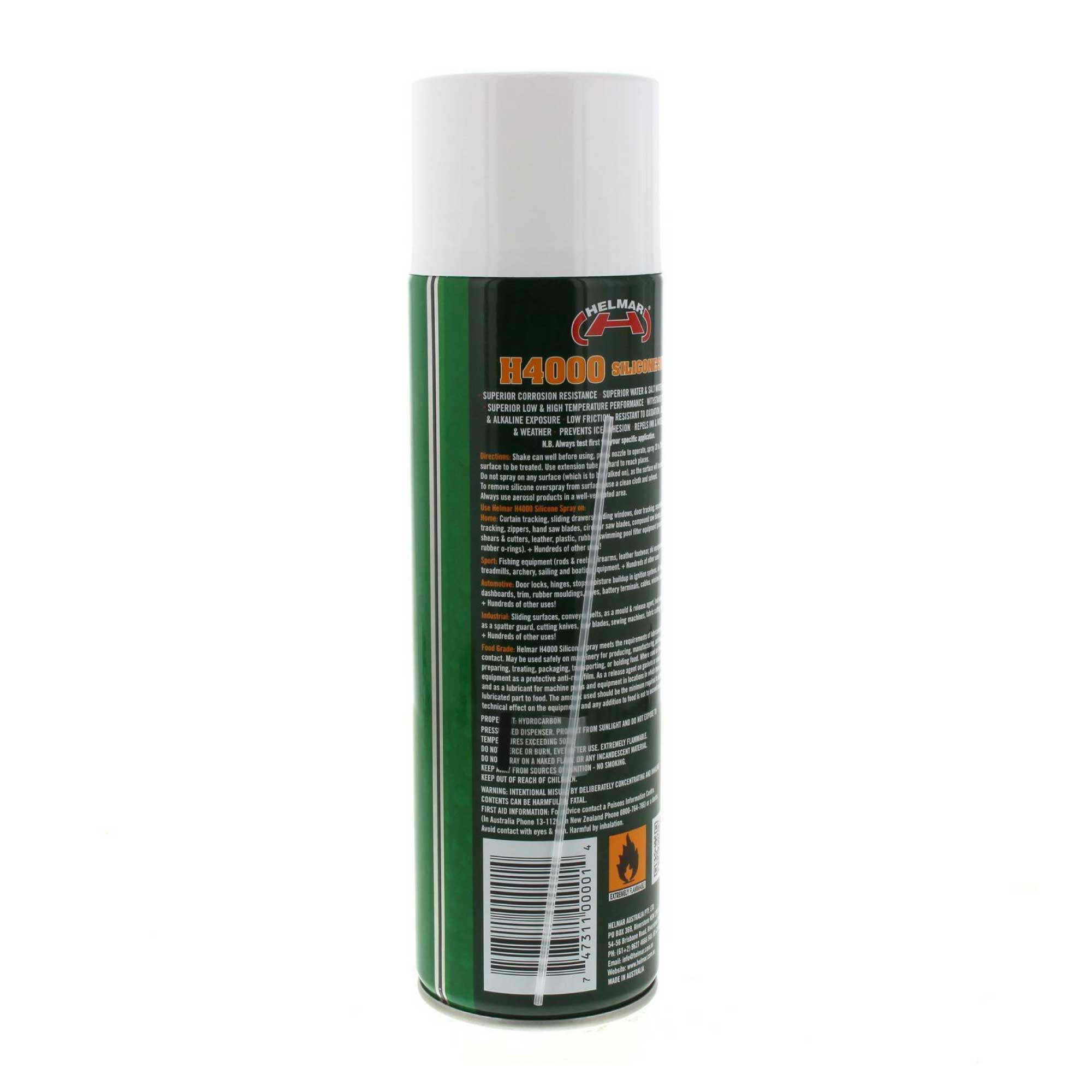 300g Helmar H4000 Silicone Spray Food Grade Lubricant Heavy Duty Lube Aerosol-2