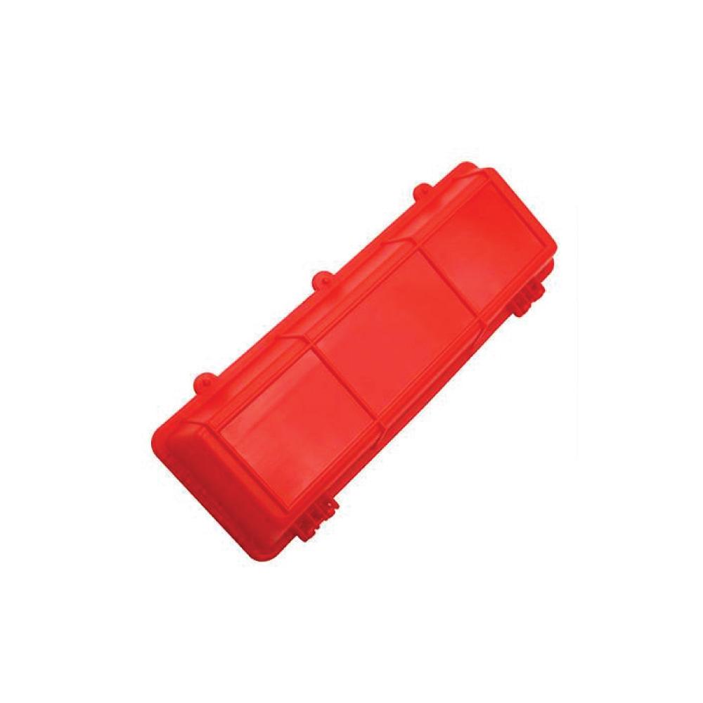 30cm Long Poultry Feeder Feeding Trough Chicken Chick Red Plastic Flip Top Container-2