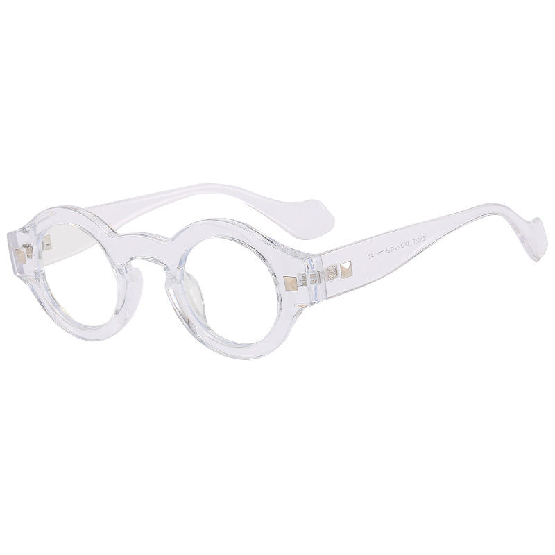 Retro Hawksbill Color Small Round Rim Glasses
