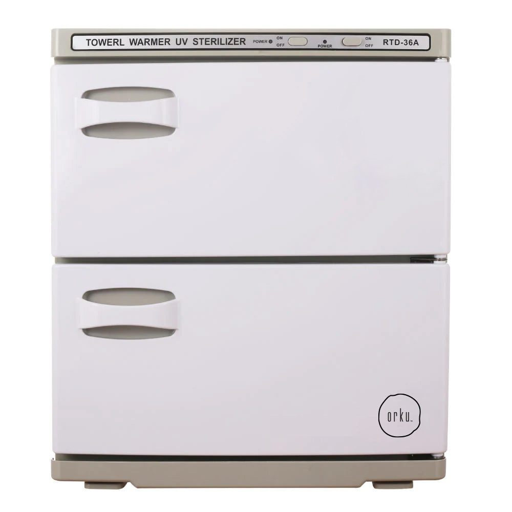 36L White UV Electric Towel Warmer Steriliser Cabinet Beauty Spa Heat Sanitiser-0
