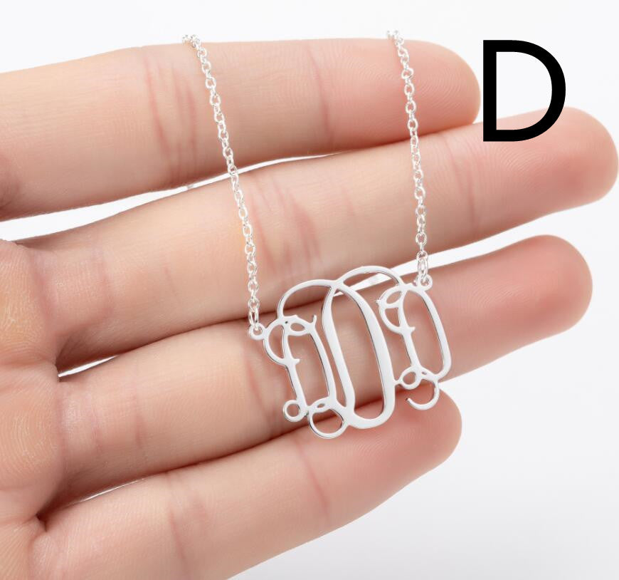 Letter Pendant British Stainless Steel Clavicle Chain