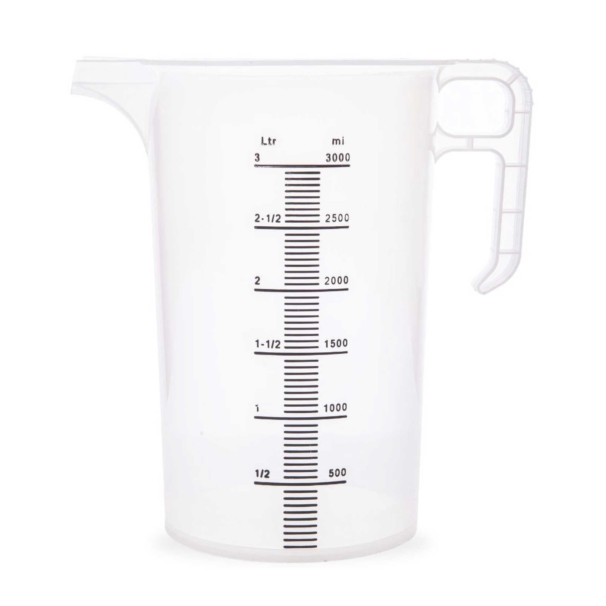 3L Measuring Jug Heavy Duty Clear Plastic Propylene Food Grade BPA 5 Pro-Jug-0