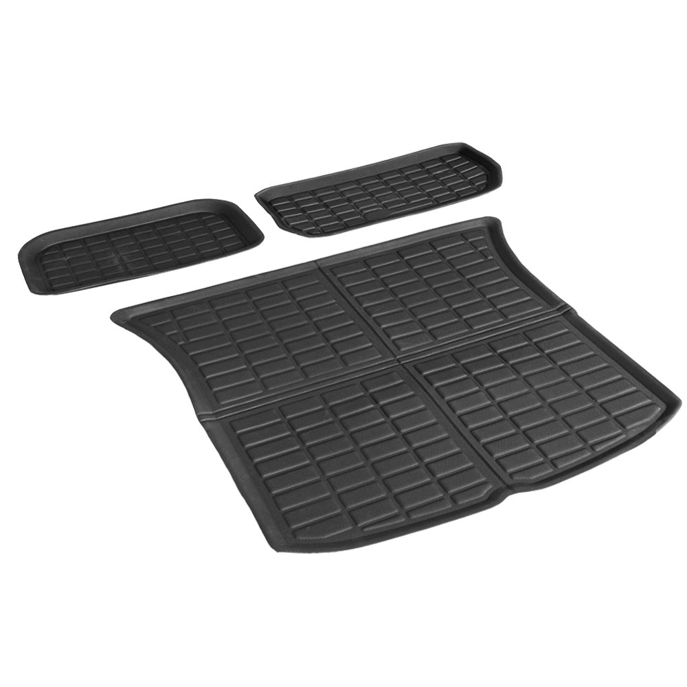 3PCS Car Rear Front Cargo Trunk Toolbox Luggage Rubber Mats for Tesla Model Y 2021-2023-0