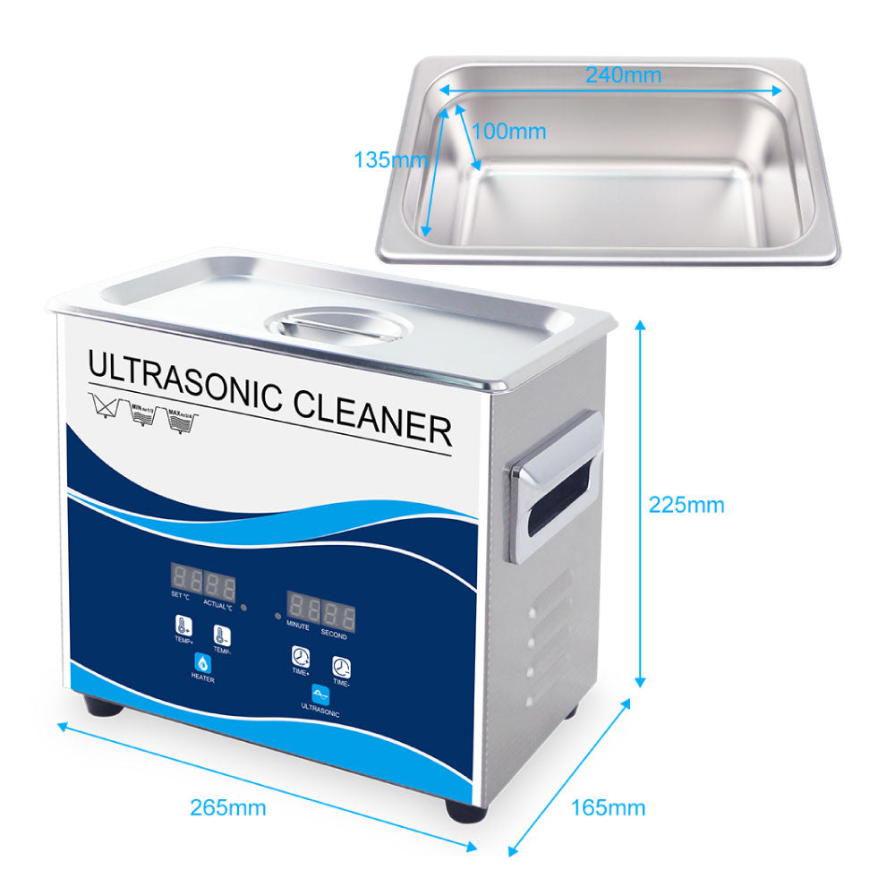 3.2L Digital Ultrasonic Cleaner Jewelry Ultra Sonic Bath Degas Parts Cleaning-5