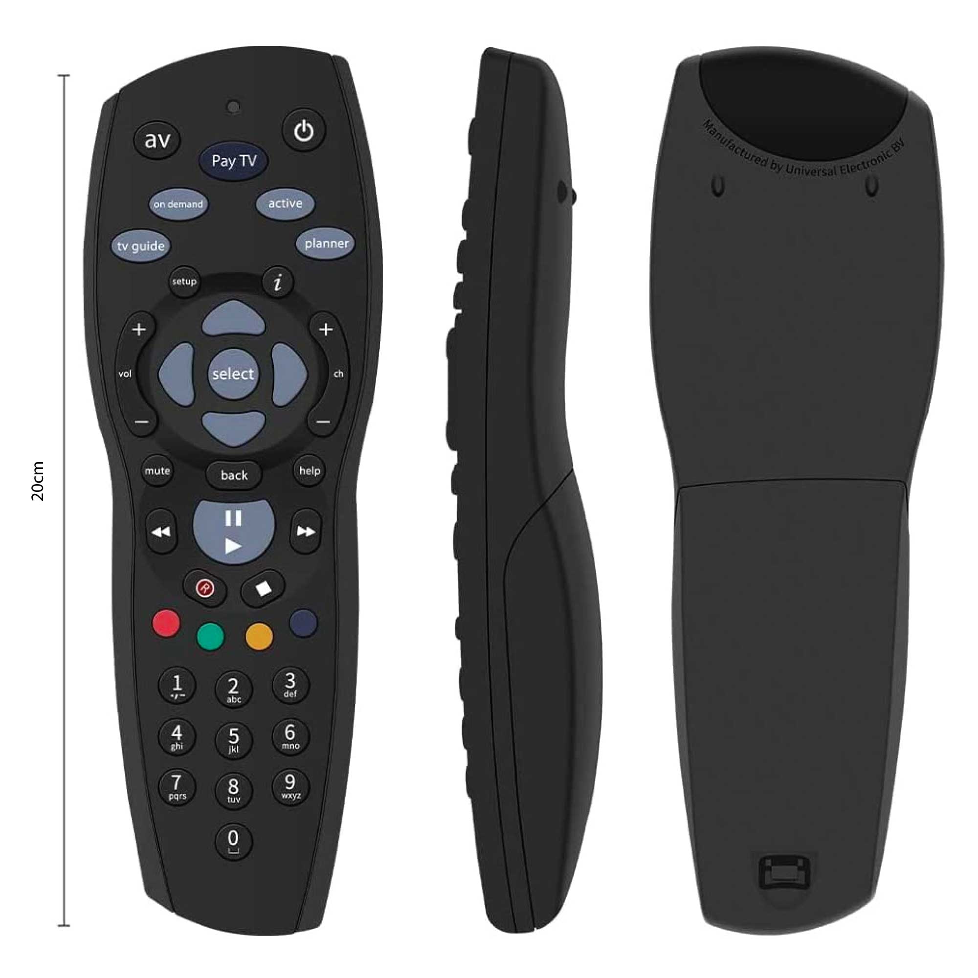 3x PayTV Remote Control Compatible with Foxtel MYSTAR SKY NEW ZEALAND - Black-1